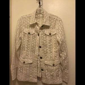 White jacket with perforations